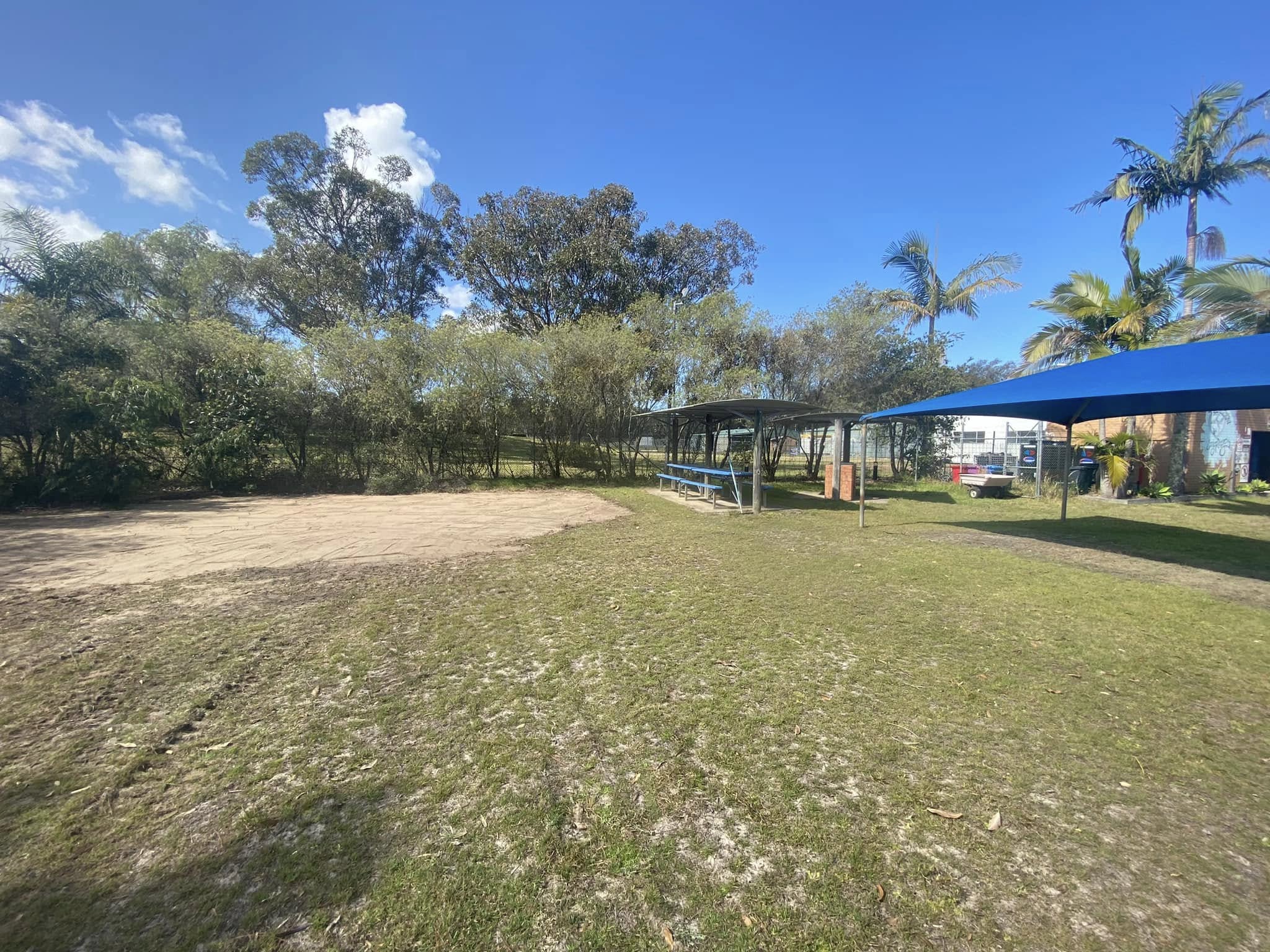 Featured is the grass area at Tilligerry Aquatic Centre